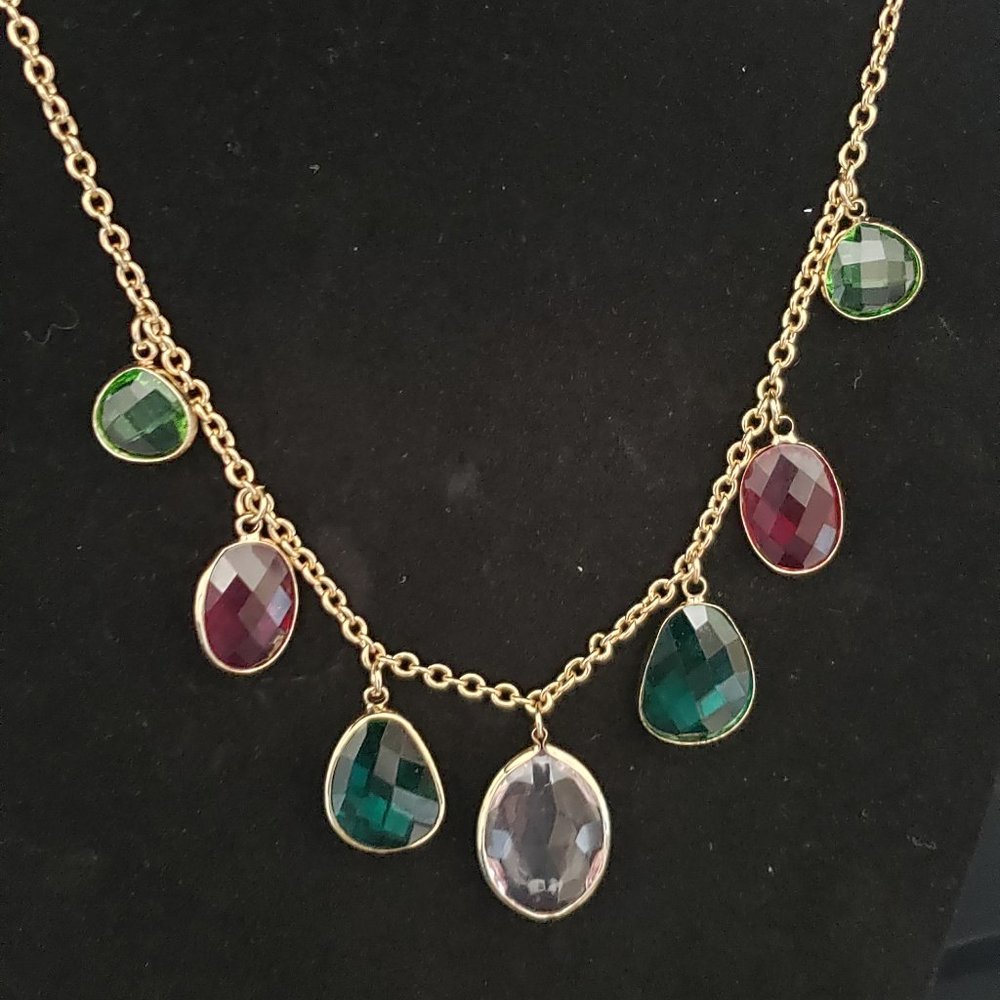 Gorgeous Jessica Simpson Dangly Gemstone Necklace